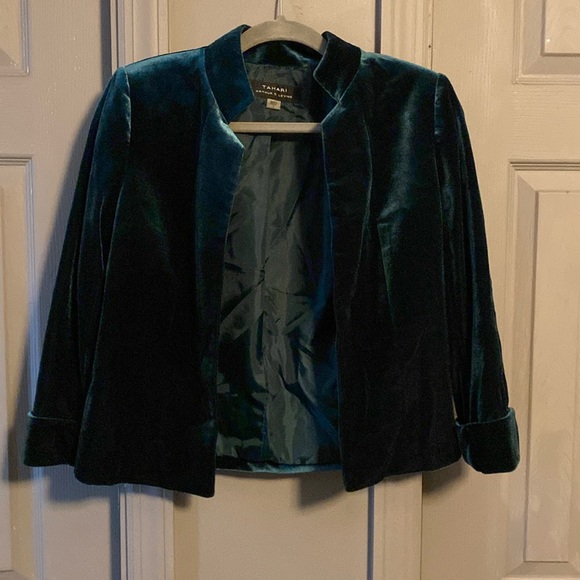 Velvet green blazer - Picture 1 of 2